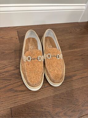 Martin Dingman Watercolor Cork Horse Bit Loafers